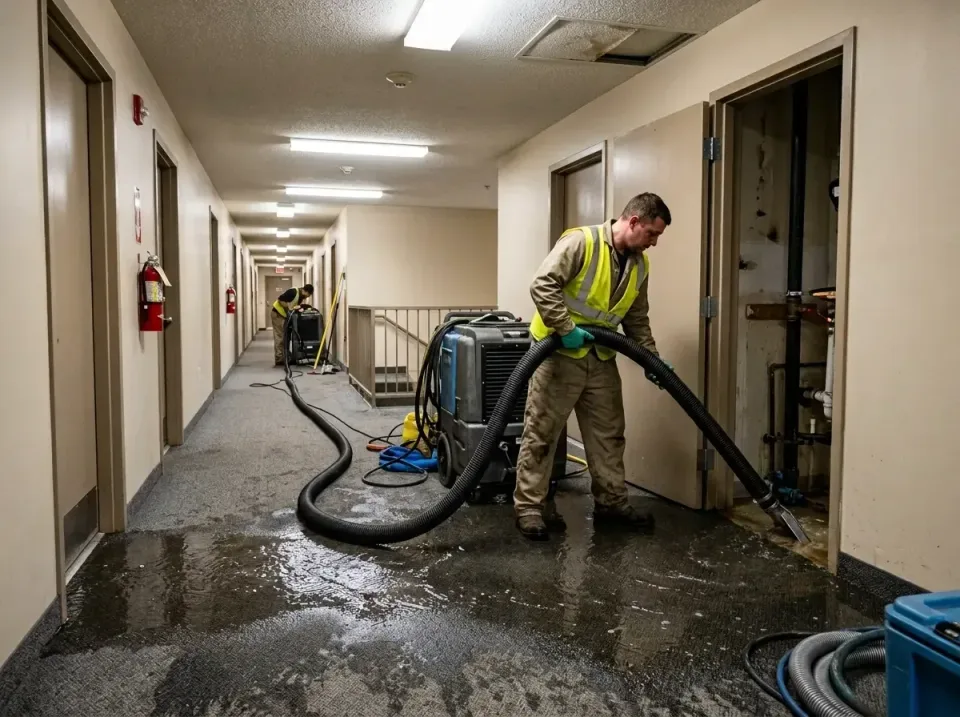 multi-unit-apartment-hallway-f-005 — frequently asked questions, Emergency Burst Pipe Water Extraction & Removal in Pistakee…